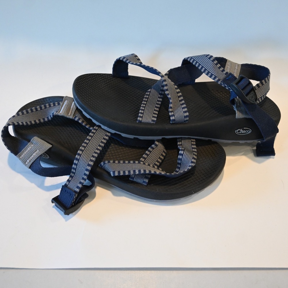 Chaco Mens 13 Blue Gray Strappy Outdoor Hiking Casual Sandals